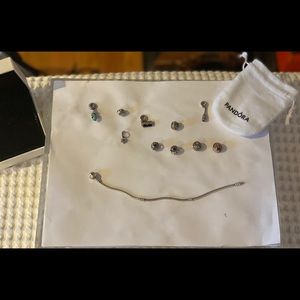 Beautiful brand new pandora bracelet with 10 charm